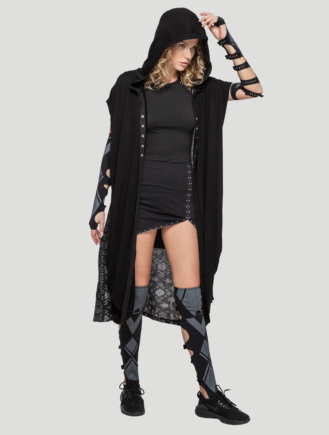 Imma Hooded Tribal Kaftan by Psylo Fashion