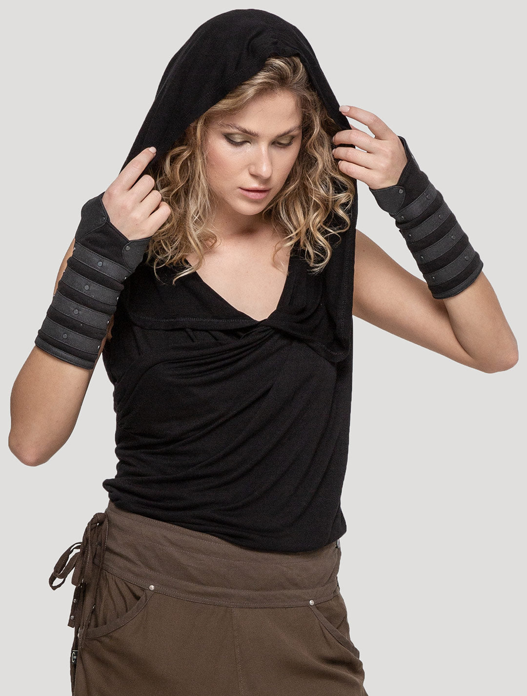 Black 'Pocket' 100% Cotton Armband - Psylo Fashion
