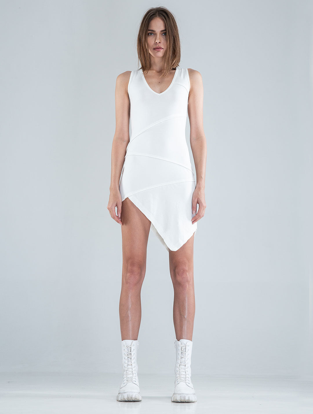 Acacia Sleeveless Mini Asymmetric Dress