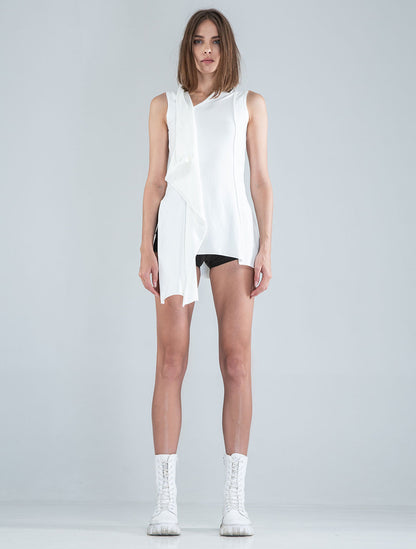 Aspen Sleeveless Asymmetric Tunic - Psylo Fashion