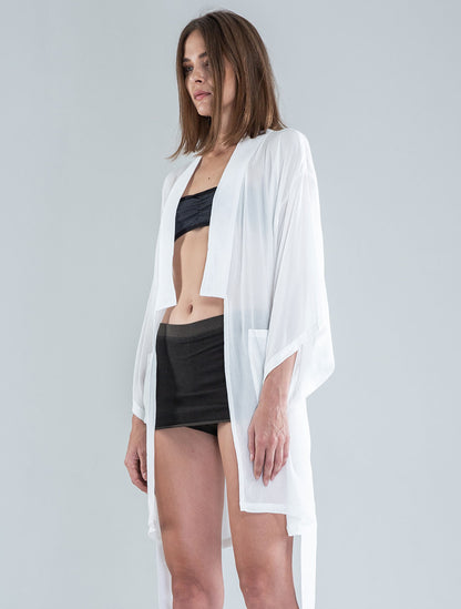 Ethnic Rmx Short Kimono - Psylo Fashion