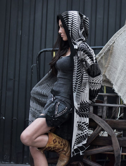 Fatality Unisex Knit Cardigan by EGOSYSTEMA - Psylo Fashion