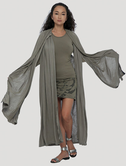Forest Hooded Long Vest - Psylo Fashion