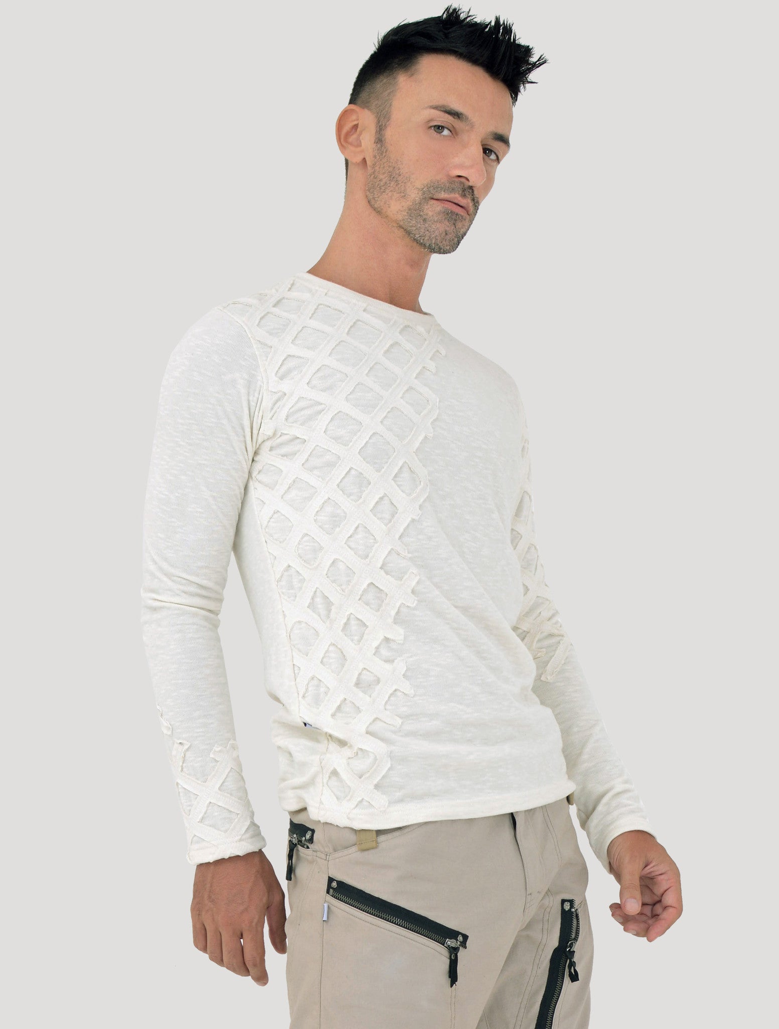 'Gauda' off white Sweater - Psylo Fashion