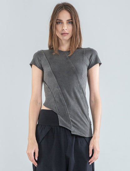 Magnolia Asymmetric Crop Top - Psylo Fashion