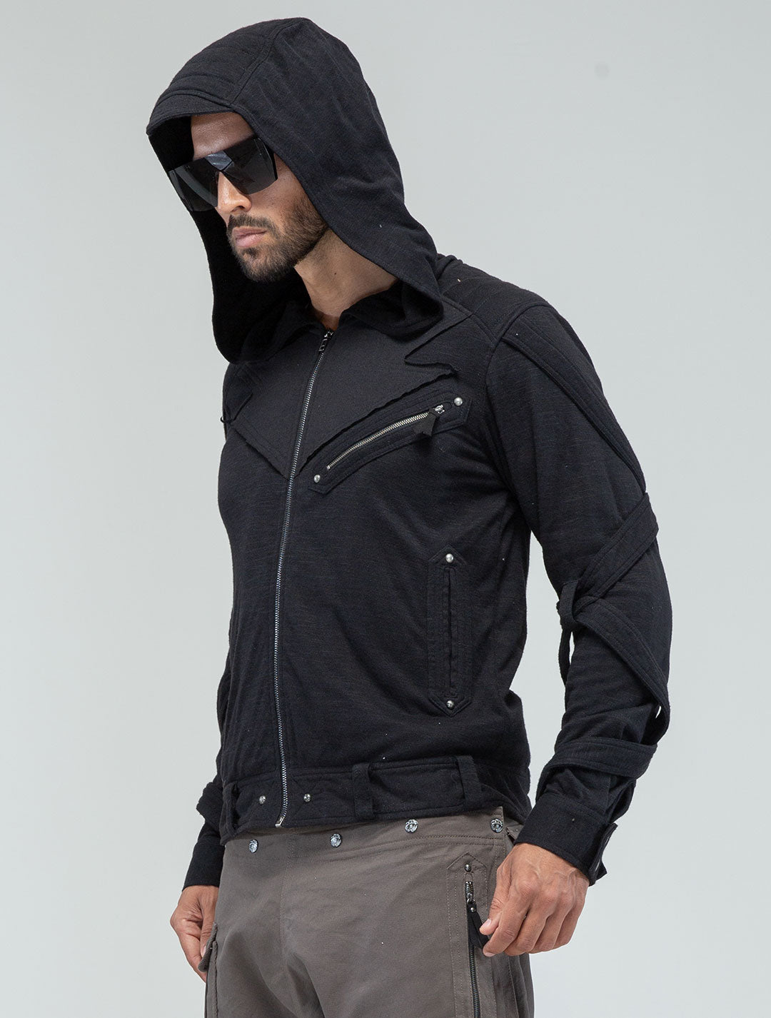 Otto-Man Light Hooded Biker Jacket - Psylo Fashion