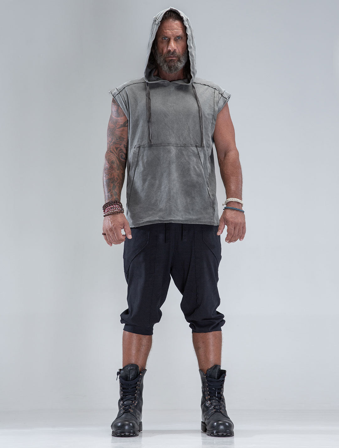 Rhino Sleeveless Baggy Hoodie Sweatshirt