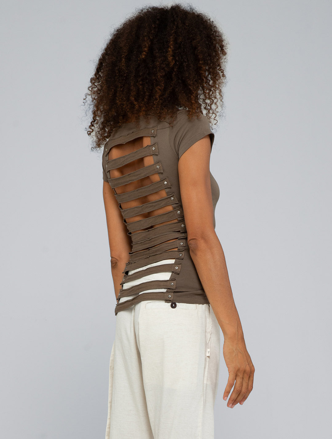 Slashed Open-Back Top