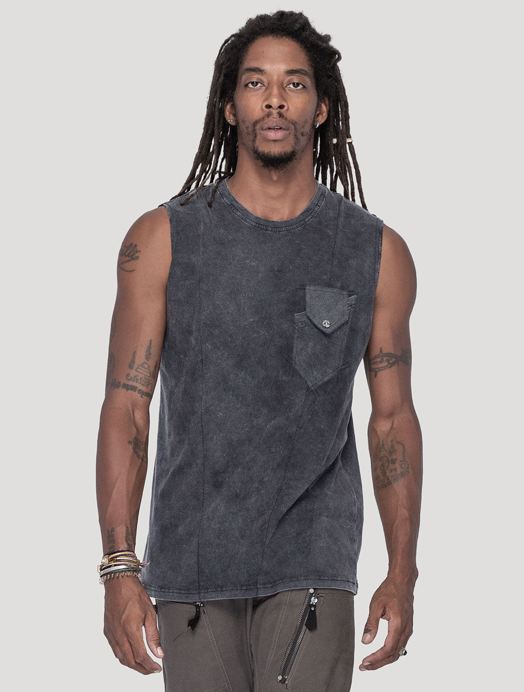 'Tribeca' 100% Organic Cotton Sleeveless Tee - Psylo Fashion