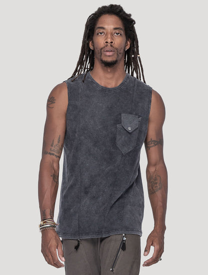 'Tribeca' 100% Organic Cotton Sleeveless Tee - Psylo Fashion