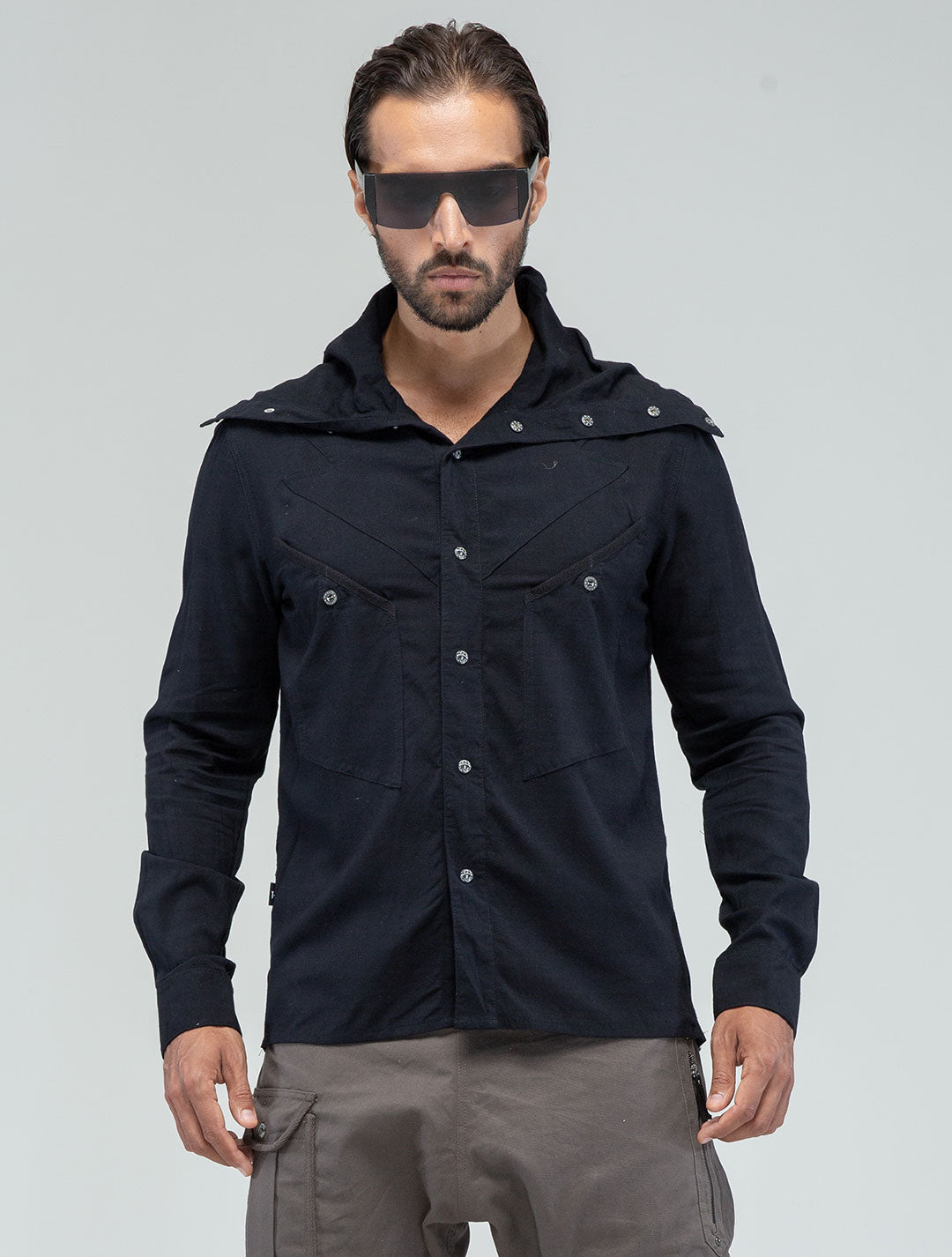 'Vicious' Buttoned Long Sleeves Shirt - Psylo Fashion