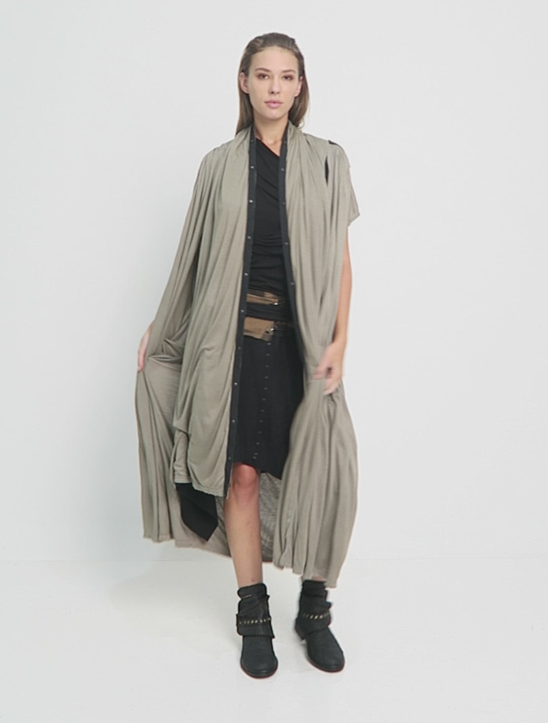 Forest Hooded Long Vest - Psylo Fashion