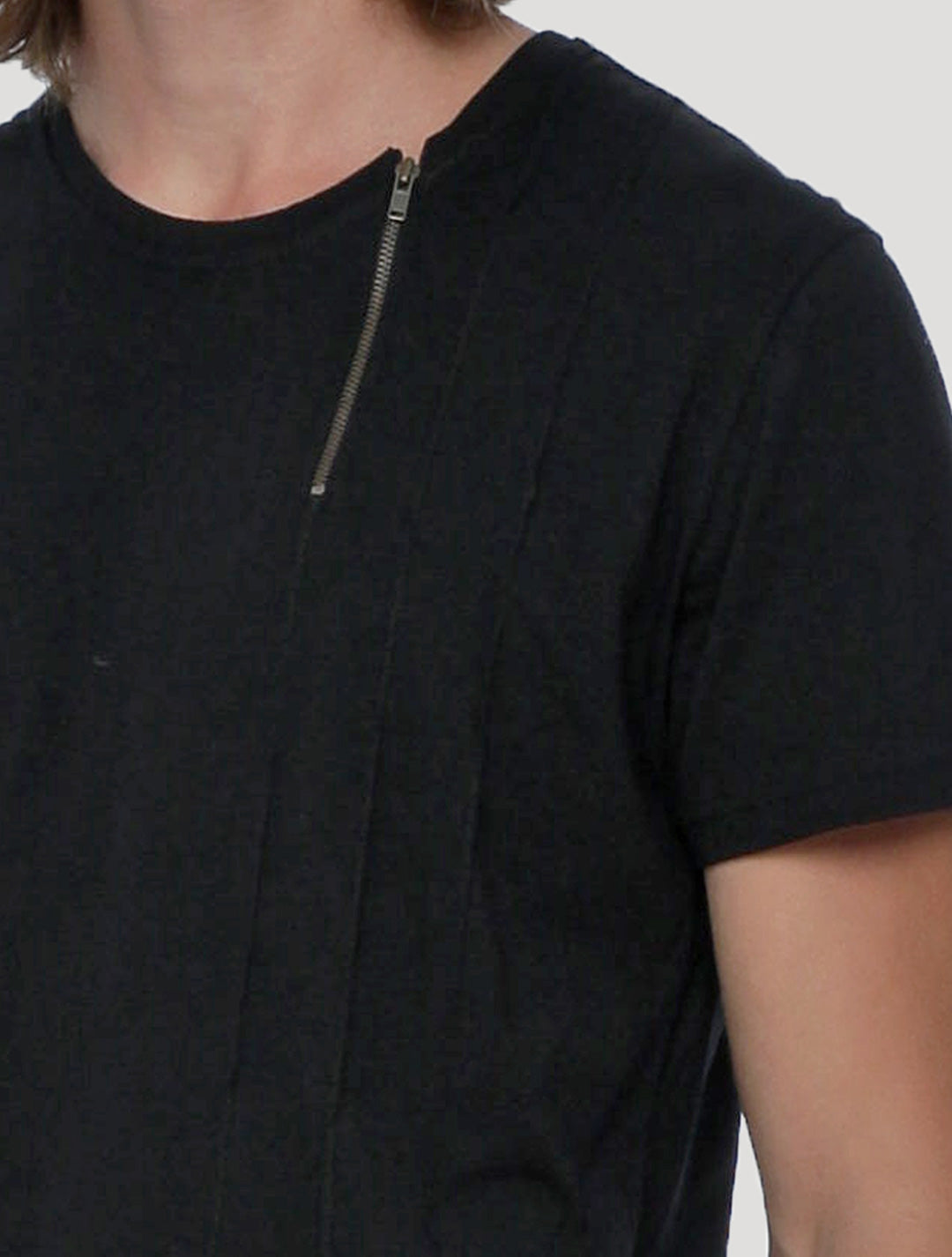 Black Deala Short Sleeves Tee - Psylo Fashion