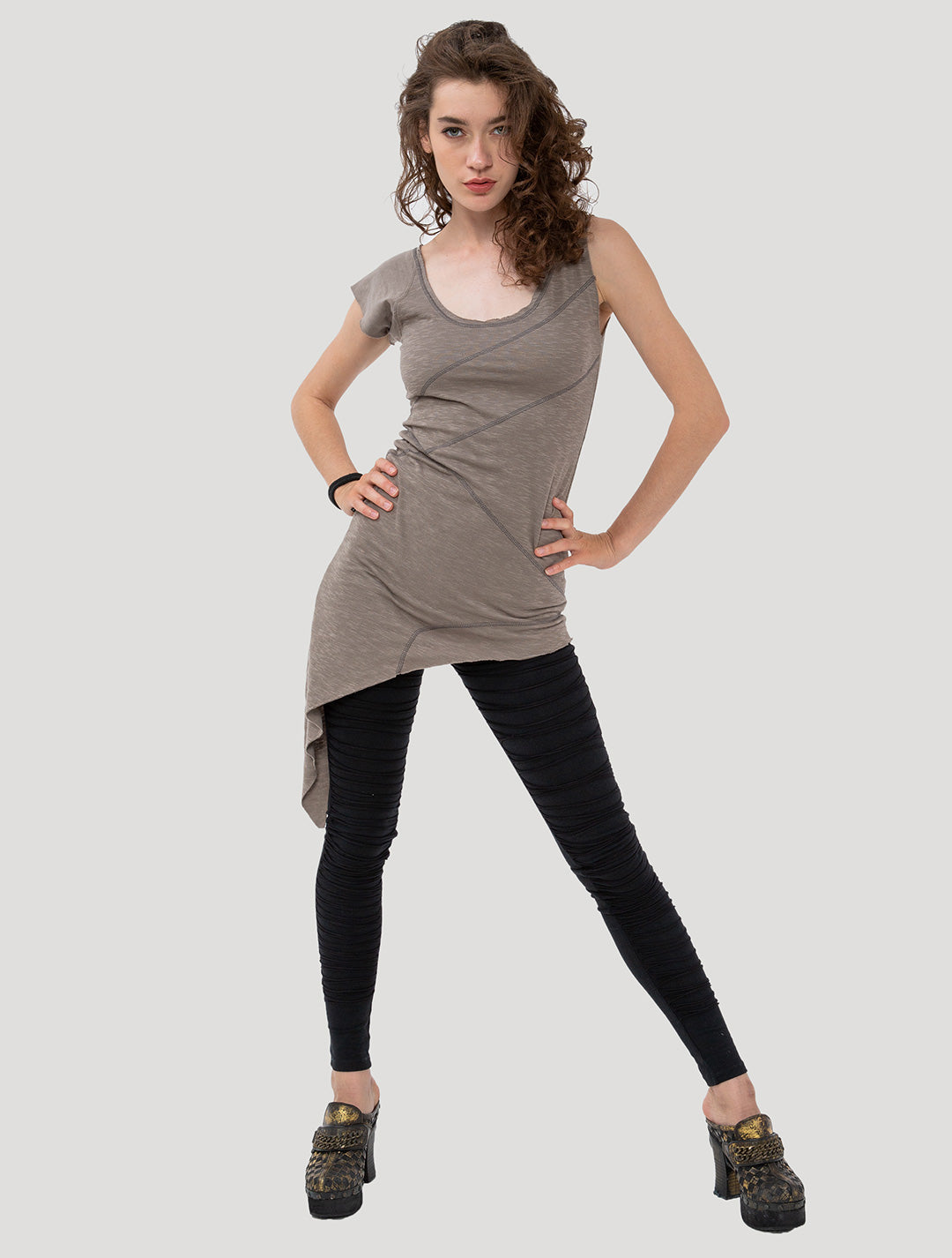 Eka Zip Asymmetrical Tunic - Psylo Fashion