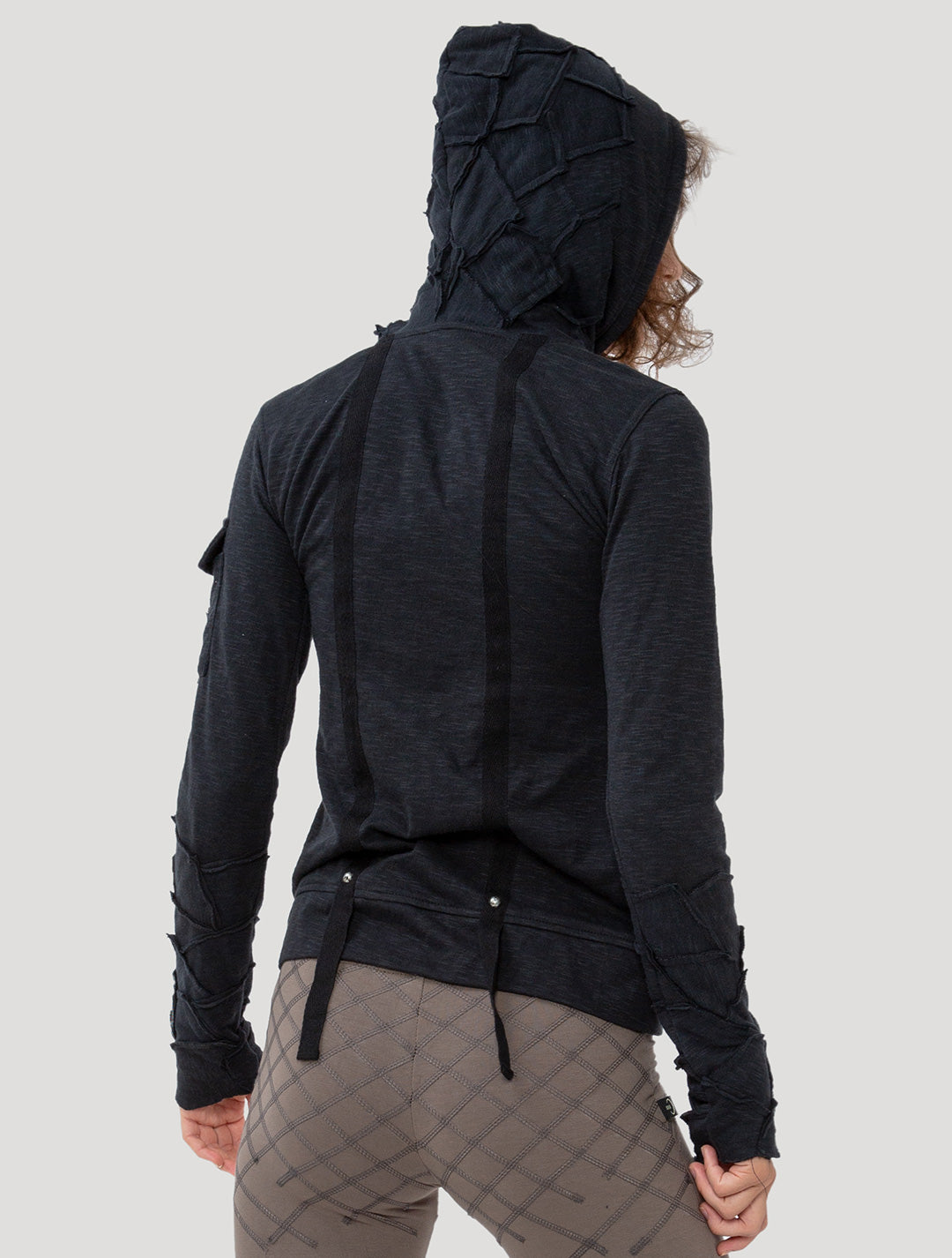 Black 'Pecoa' Hooded Extra Jacket - Psylo Fashion