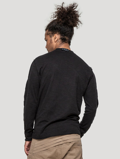 Black Slub Tee - Psylo Fashion