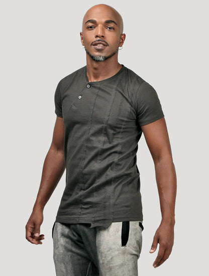 Serial Asymmetric T Shirt - Psylo Fashion