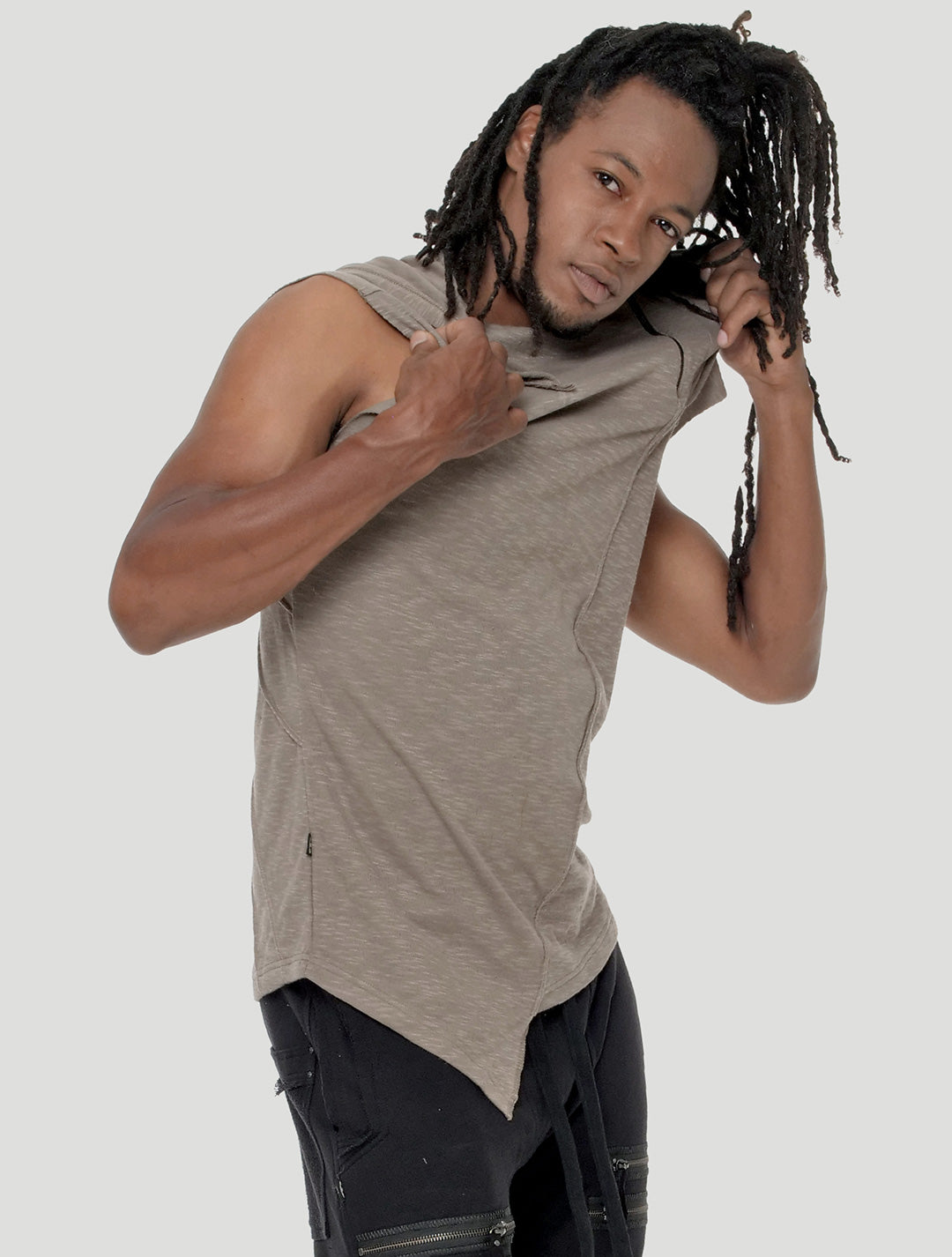 Shemesh Sleeveless Hooded Tee - Psylo Fashion
