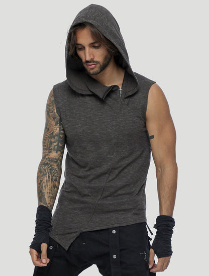 Shemesh Sleeveless Hooded Tee - Psylo Fashion