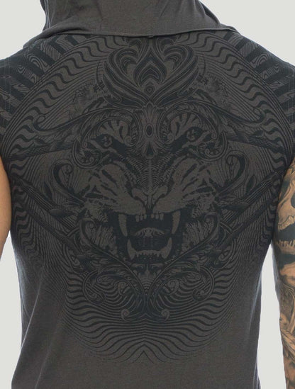 Tiger Sleeveless Hoodie - Psylo Fashion
